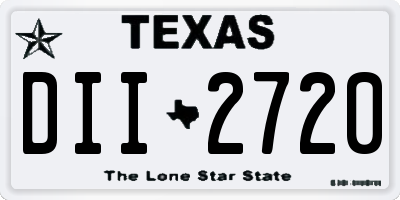 TX license plate DII2720
