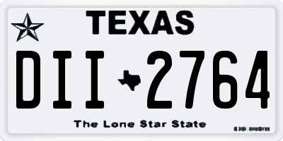 TX license plate DII2764