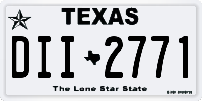 TX license plate DII2771