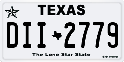 TX license plate DII2779