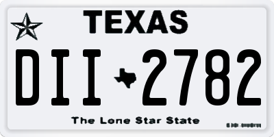 TX license plate DII2782