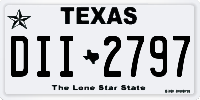 TX license plate DII2797