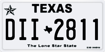 TX license plate DII2811