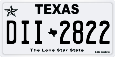 TX license plate DII2822