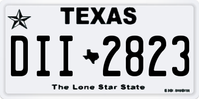 TX license plate DII2823