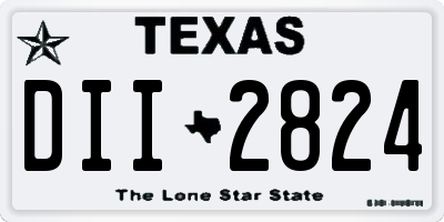 TX license plate DII2824