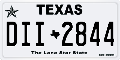 TX license plate DII2844