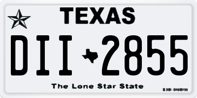 TX license plate DII2855