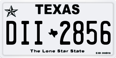 TX license plate DII2856