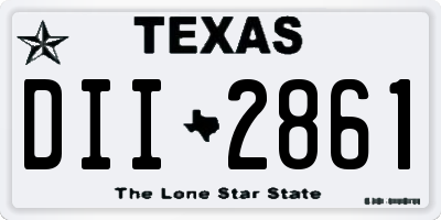 TX license plate DII2861