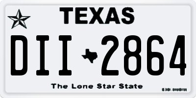 TX license plate DII2864