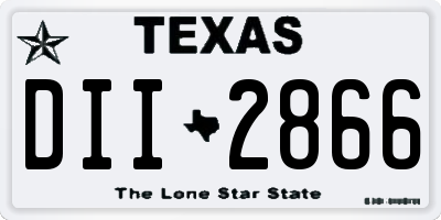 TX license plate DII2866