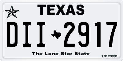 TX license plate DII2917