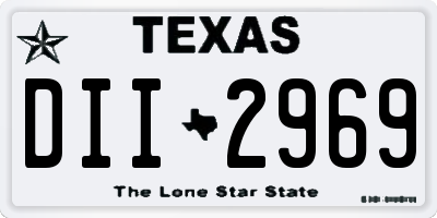 TX license plate DII2969