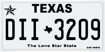 TX license plate DII3209