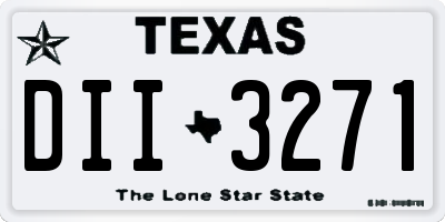 TX license plate DII3271