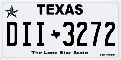TX license plate DII3272