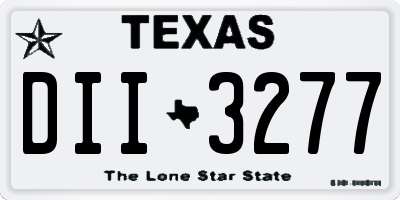 TX license plate DII3277