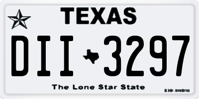TX license plate DII3297