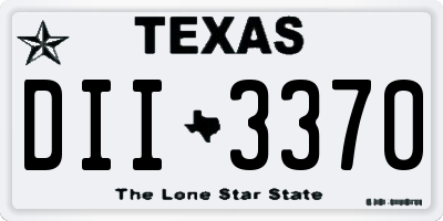 TX license plate DII3370
