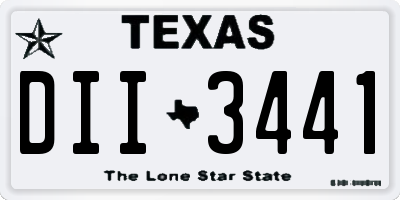 TX license plate DII3441