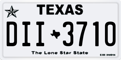 TX license plate DII3710