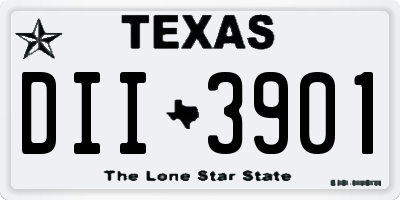 TX license plate DII3901
