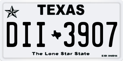 TX license plate DII3907