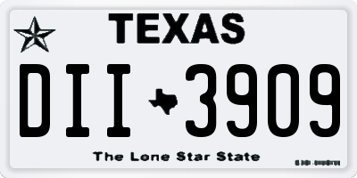TX license plate DII3909