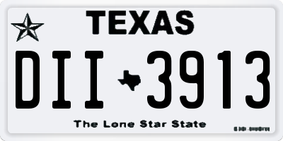 TX license plate DII3913