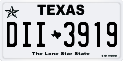 TX license plate DII3919