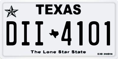 TX license plate DII4101