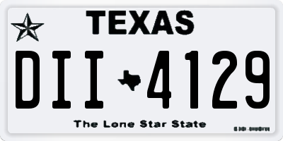 TX license plate DII4129