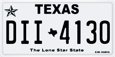 TX license plate DII4130