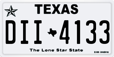 TX license plate DII4133