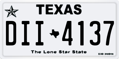 TX license plate DII4137