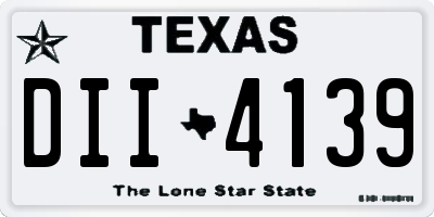 TX license plate DII4139