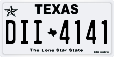 TX license plate DII4141