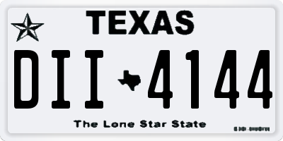 TX license plate DII4144