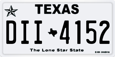 TX license plate DII4152