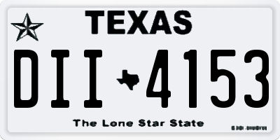 TX license plate DII4153