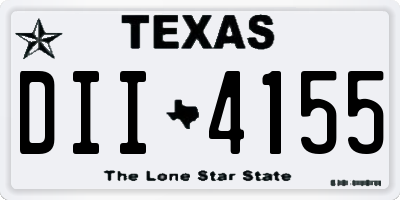 TX license plate DII4155