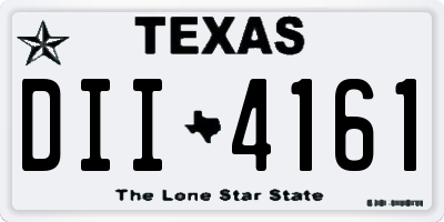 TX license plate DII4161