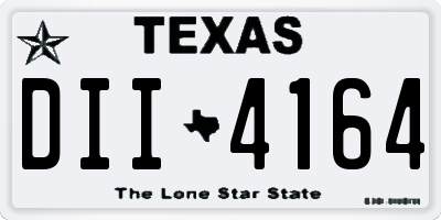 TX license plate DII4164