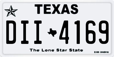 TX license plate DII4169