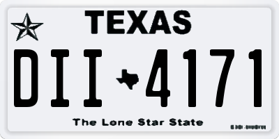 TX license plate DII4171
