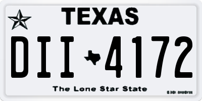 TX license plate DII4172