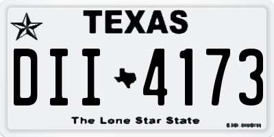 TX license plate DII4173