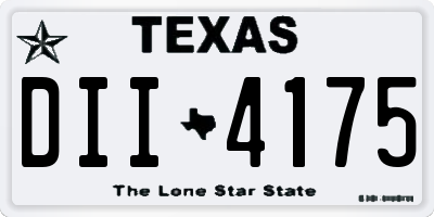 TX license plate DII4175