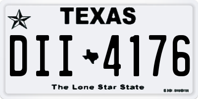 TX license plate DII4176